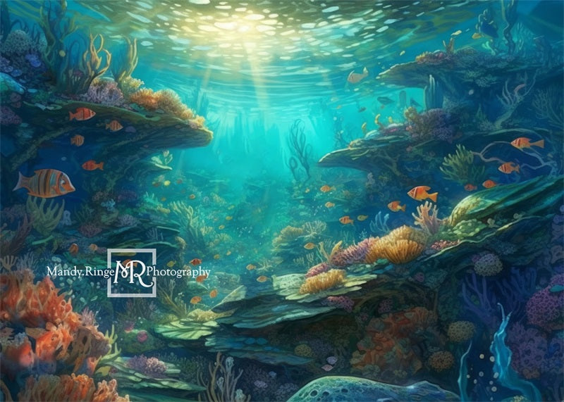 Kate Underwater Ocean Reef Backdrop Designed by Mandy Ringe Photography -UK