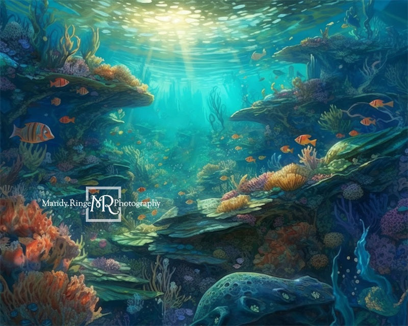 Kate Underwater Ocean Reef Backdrop Designed by Mandy Ringe Photography -UK