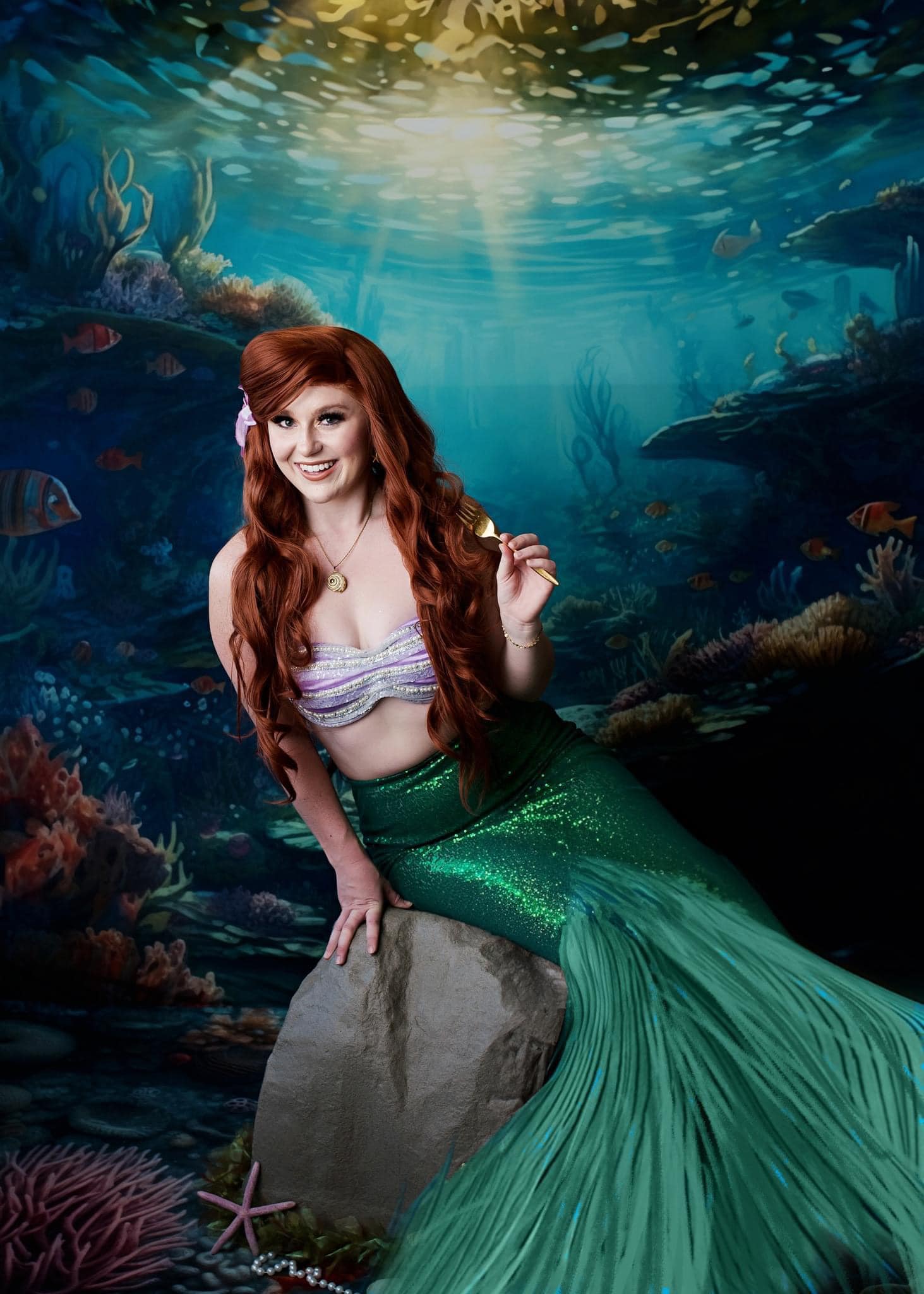 Kate Underwater World Backdrop+Ocean Reef Floor Designed by Mandy Ringe Photography -UK