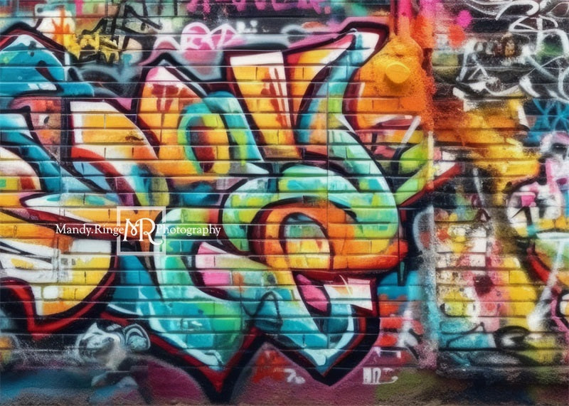 Kate Urban Graffiti Wall Backdrop Designed by Mandy Ringe Photography -UK
