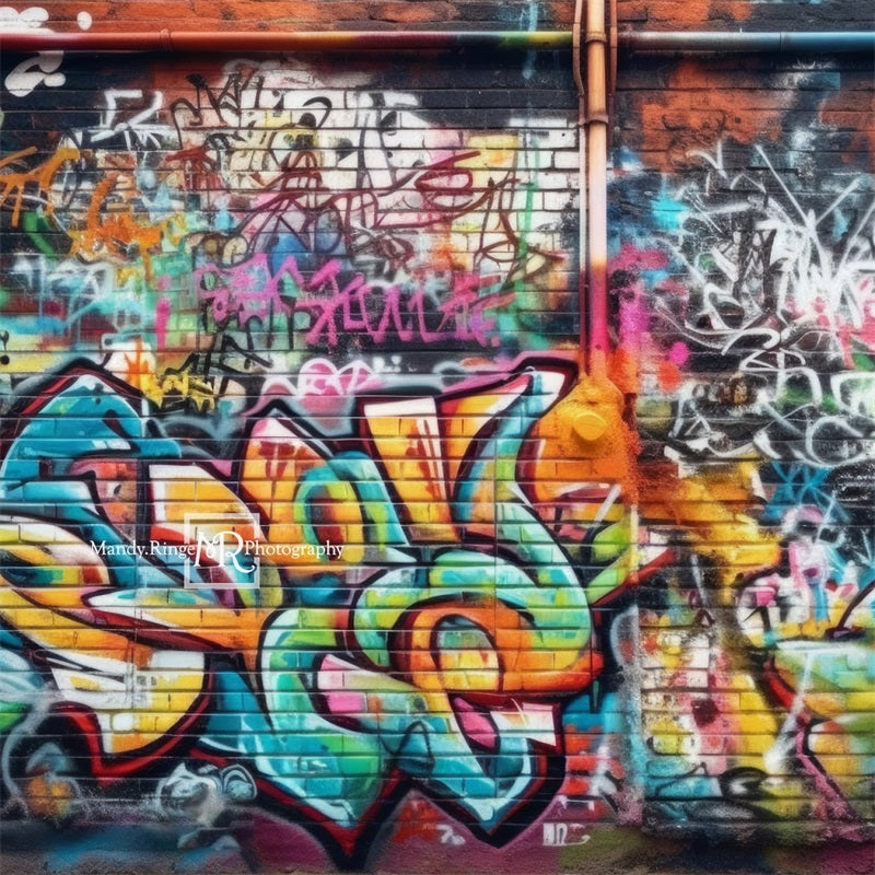 Kate Urban Graffiti Wall Backdrop Designed by Mandy Ringe Photography -UK