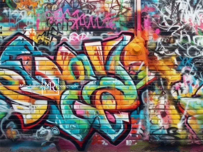 Kate Urban Graffiti Wall Backdrop Designed by Mandy Ringe Photography -UK