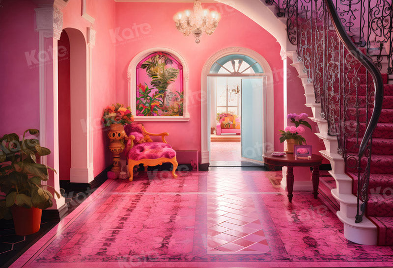 Kate Pink Room Interior Backdrop for Photography -UK