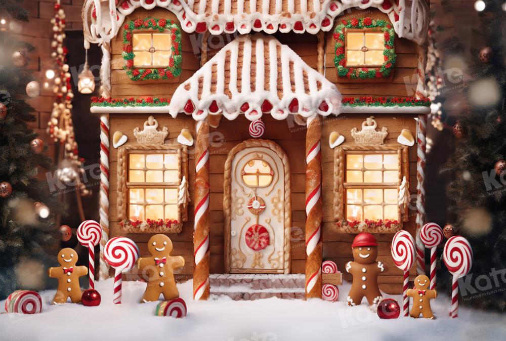 Kate Christmas Winter Gingerbread House Backdrop Designed by Chain Photography -UK