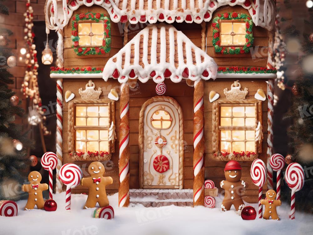 Kate Christmas Winter Gingerbread House Backdrop Designed by Chain Photography -UK