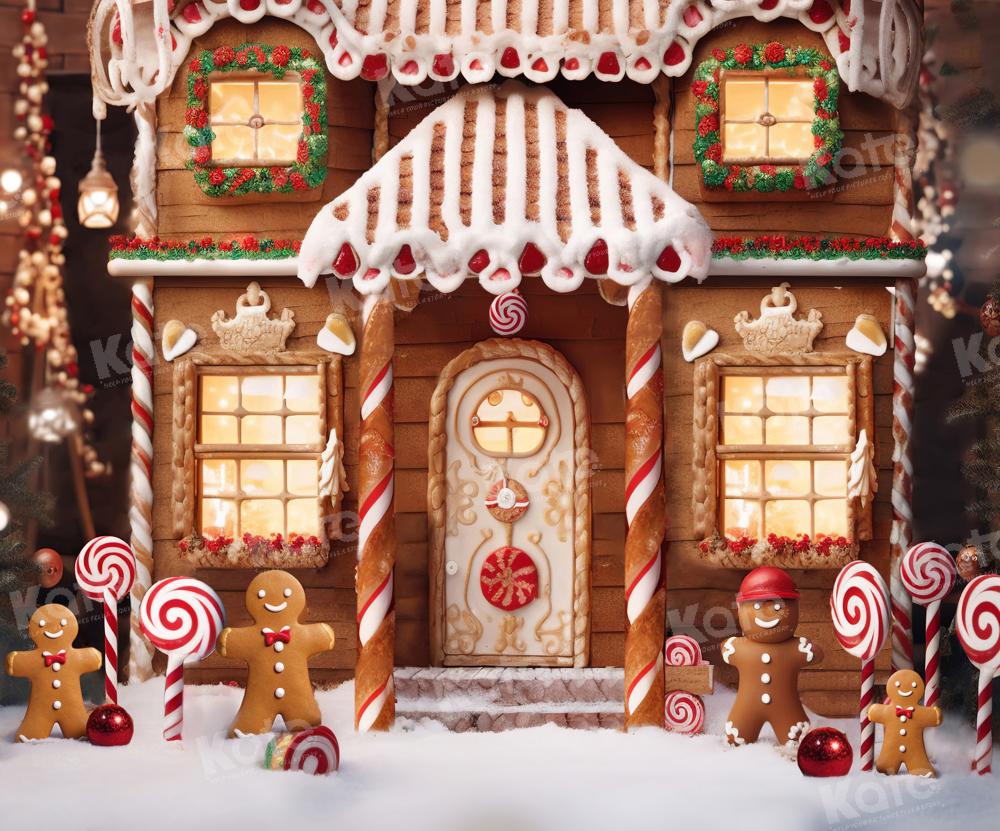 Kate Christmas Winter Gingerbread House Backdrop Designed by Chain Photography