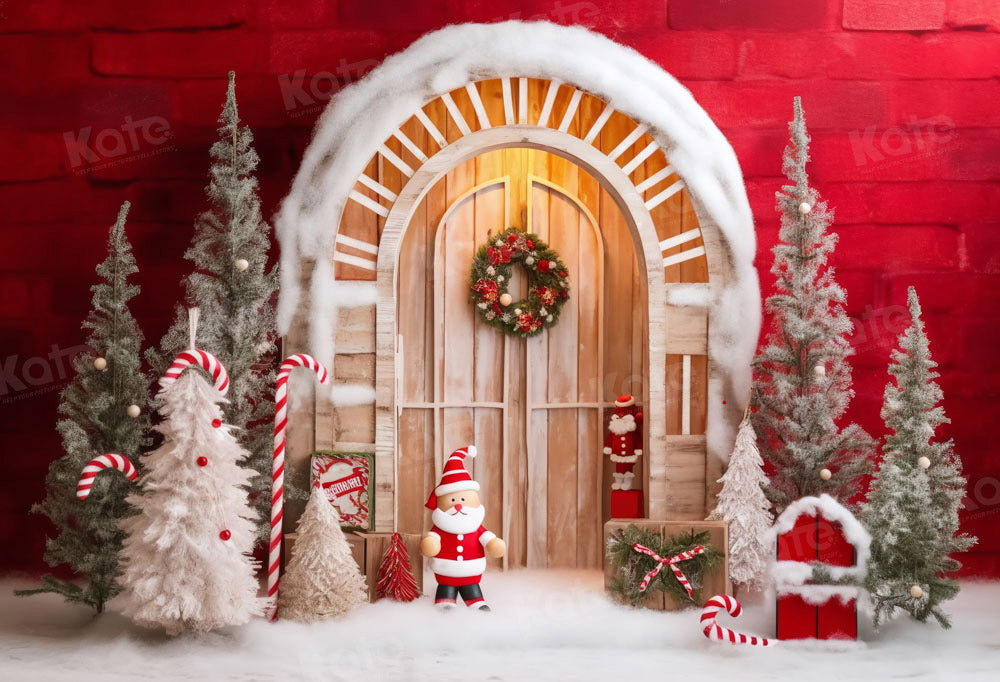 Kate Christmas Snowy Barn Santa Backdrop Designed by Chain Photography -UK