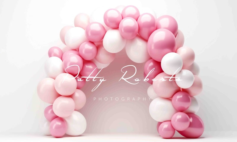Kate Pink and White Balloons Arch Backdrop Designed by Patty Robert -UK