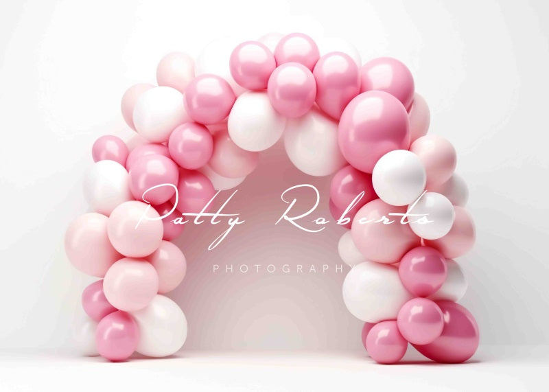Kate Pink and White Balloons Arch Backdrop Designed by Patty Robert -UK
