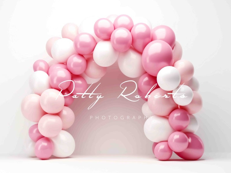 Kate Pink and White Balloons Arch Backdrop Designed by Patty Robert -UK