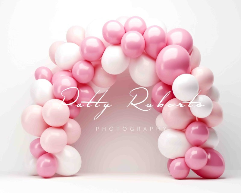 Kate Pink and White Balloons Arch Backdrop Designed by Patty Robert -UK