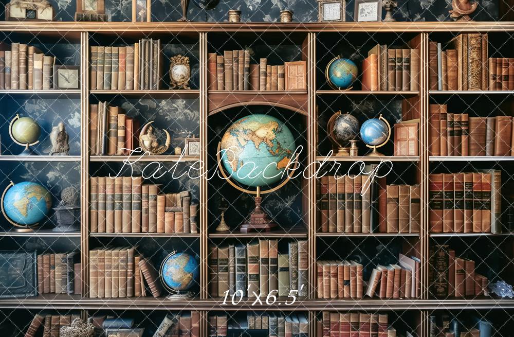 Kate Back to School Book Shelf Globe Backdrop Designed by Chain Photography -UK