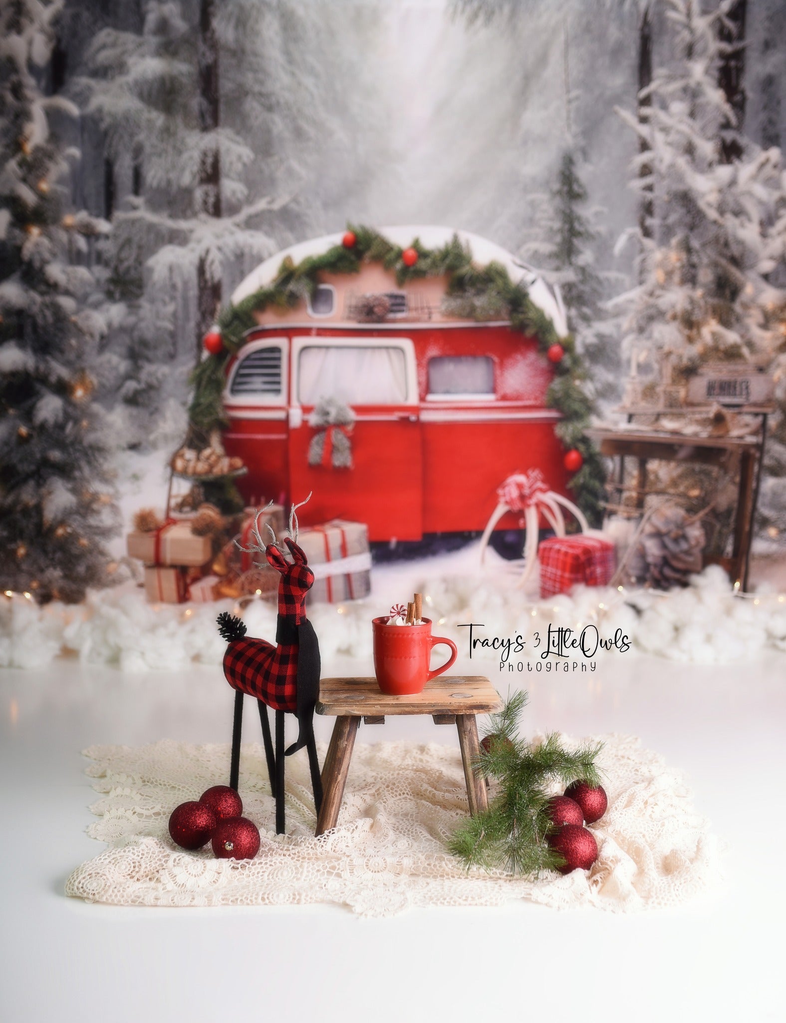 Kate Christmas Snow Forest Backdrop for Photography -UK