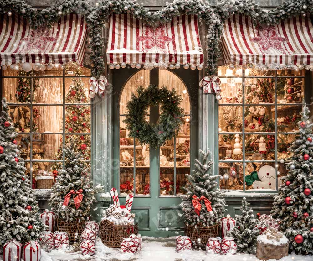 Kate Christmas Gift Store in Snow Fleece Backdrop for Photography -UK