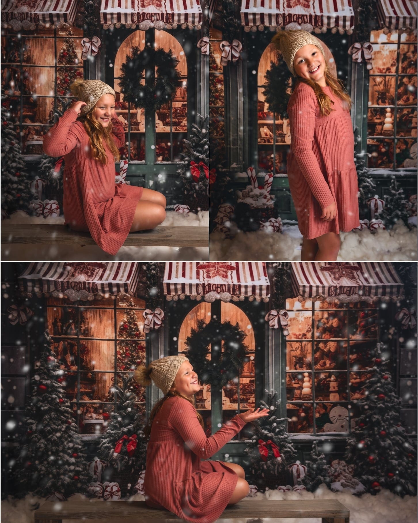 Kate Christmas Snow Cabin Backdrop for Photography -UK