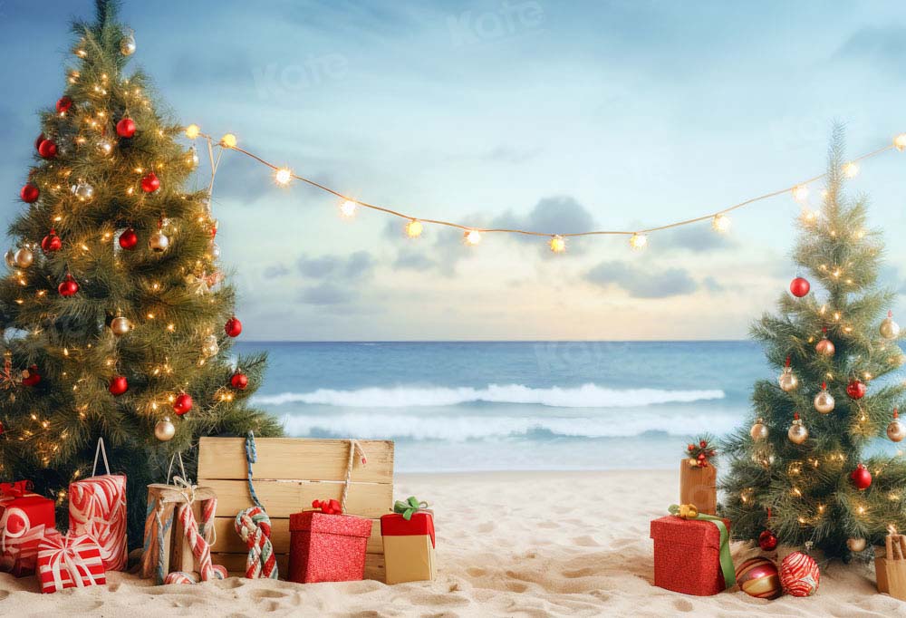 Kate Christmas Beach Sea Backdrop Designed by Chain Photography -UK