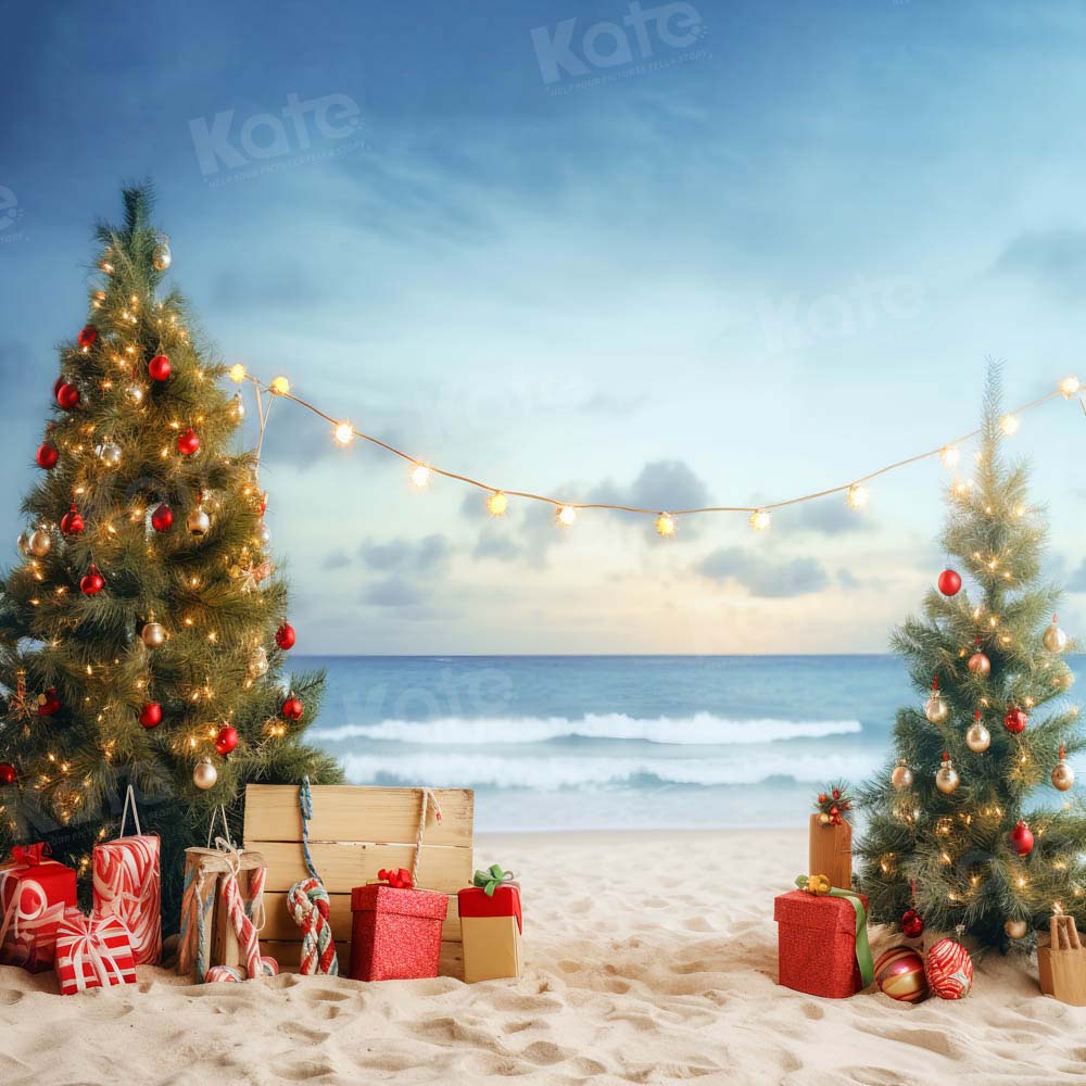 Kate Christmas Beach Sea Backdrop Designed by Chain Photography -UK