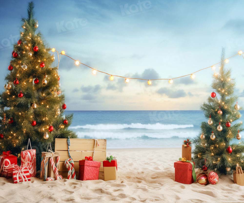 Kate Christmas Beach Sea Backdrop Designed by Chain Photography -UK