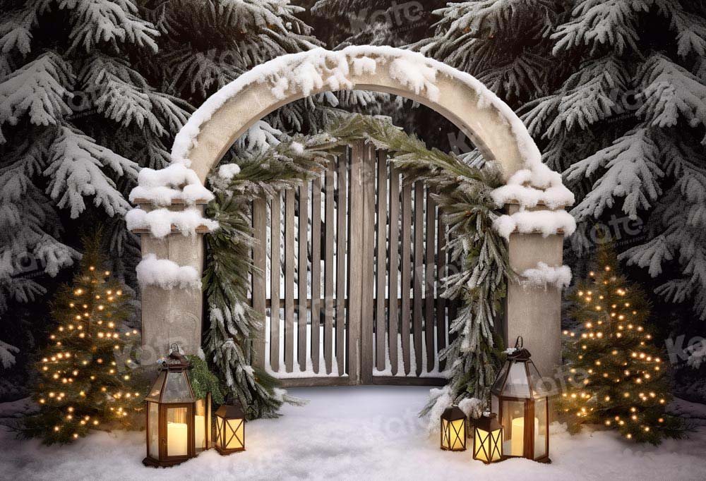 Kate Winter Snow Christmas Tree Backdrop Designed by Chain Photography -UK