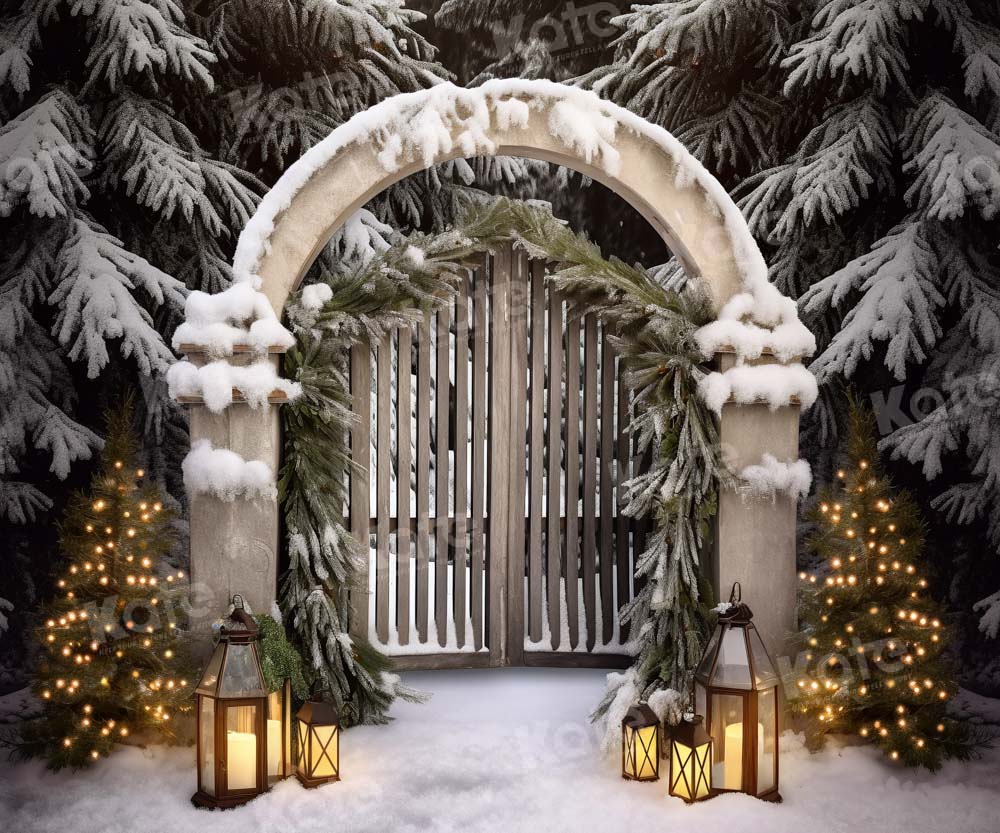 Kate Winter Snow Christmas Tree Backdrop Designed by Chain Photography -UK