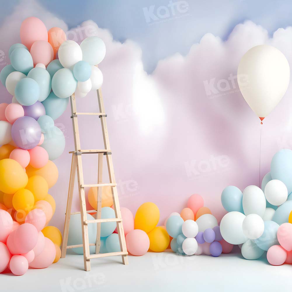 Kate Balloon Birthday Cloud Backdrop Designed by Chain Photography