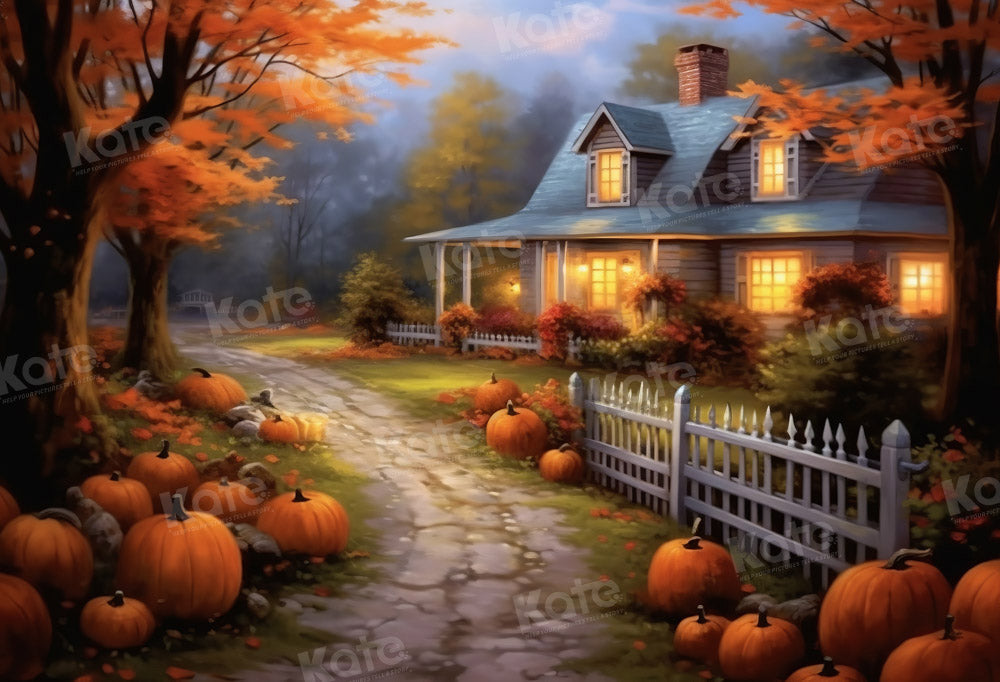 Kate Autumn Pumpkin Path Backdrop Designed by Chain Photography -UK