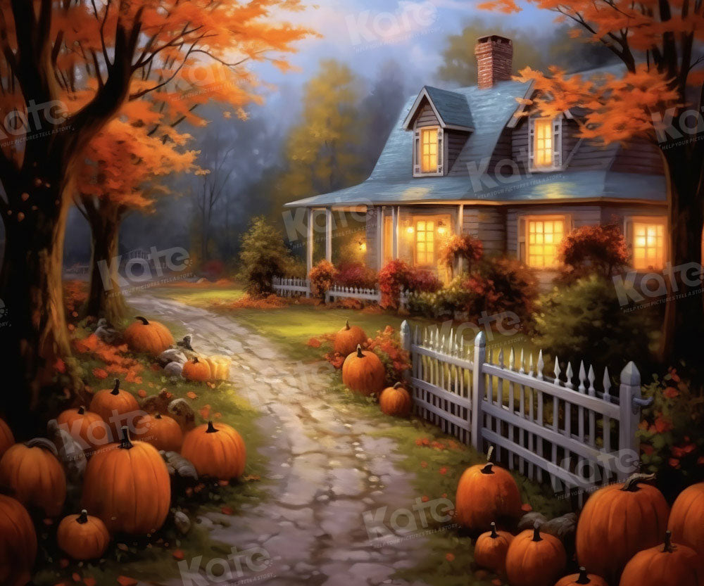 Kate Autumn Pumpkin Path Backdrop Designed by Chain Photography -UK
