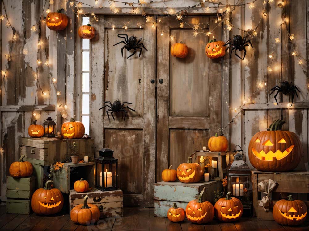 Kate Halloween Pumpkin Door Backdrop Designed by Chain Photography