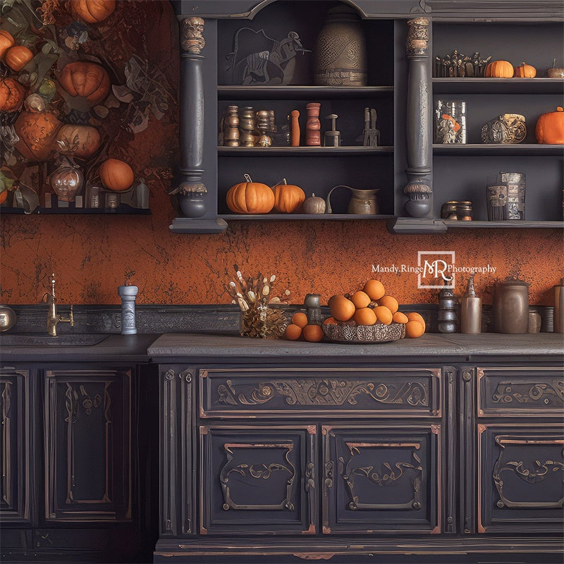 Kate Autumn Kitchen Pumpkins Backdrop Designed by Mandy Ringe Photography -UK