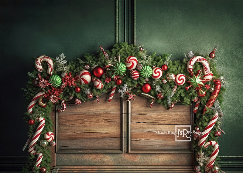 Kate Christmas Candy Cane Headboard Backdrop Designed by Mandy Ringe Photography