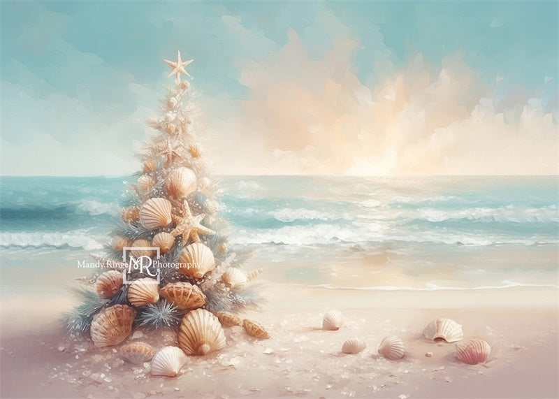 Kate Christmas Beach Shell Backdrop Designed by Mandy Ringe Photography -UK