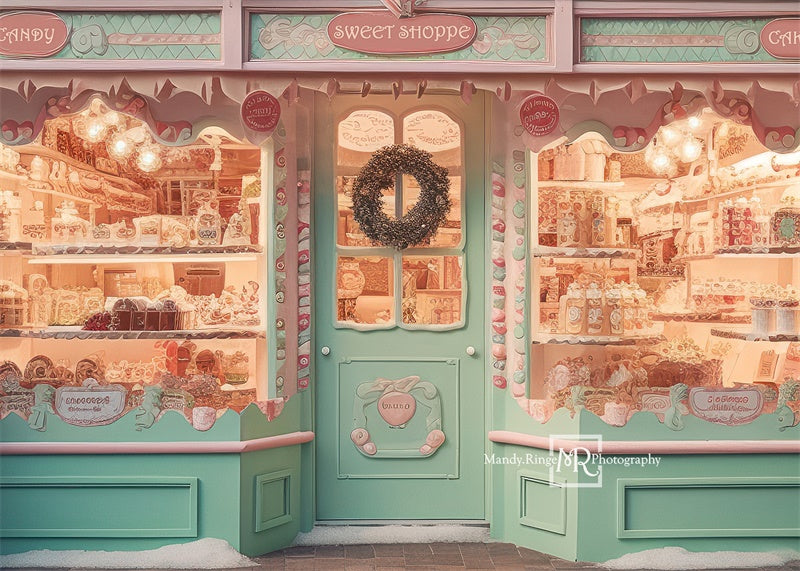Kate Christmas Sweet Shop Backdrop Designed by Mandy Ringe Photography -UK