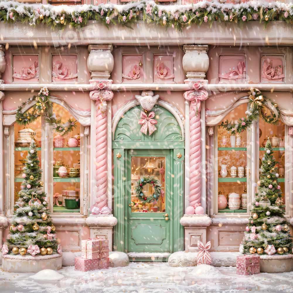 Kate Christmas Pink Store Backdrop Designed by Chain Photography -UK