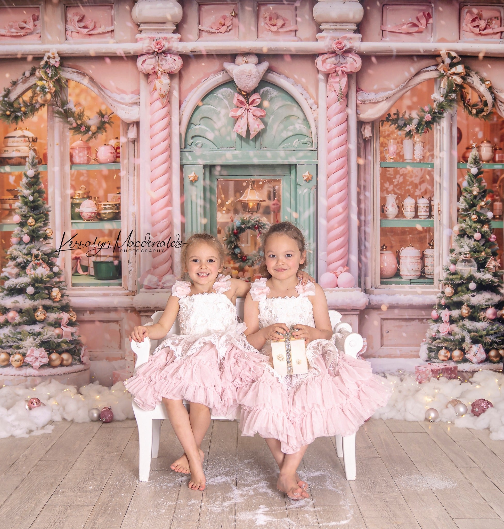 Kate Christmas Pink Store Backdrop Designed by Chain Photography -UK