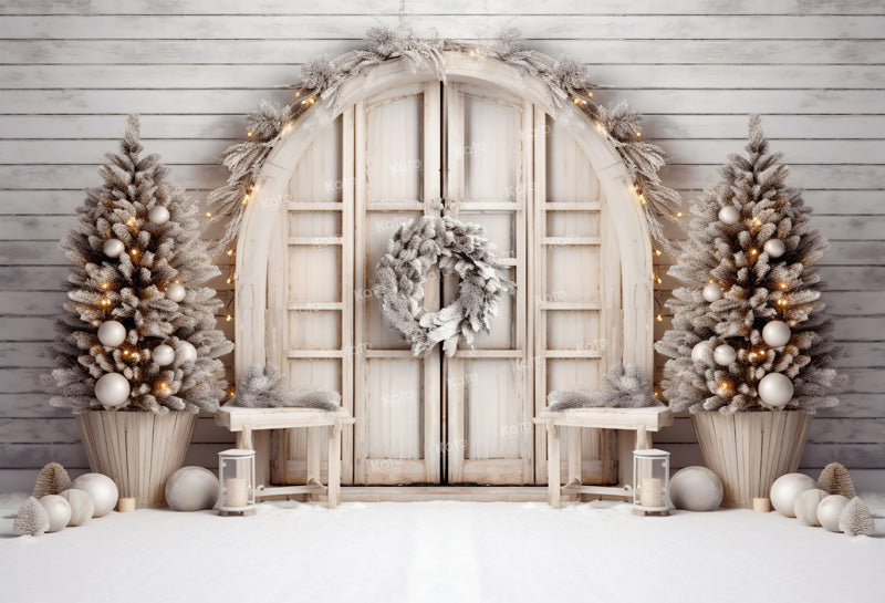 Kate White Christmas Barn Backdrop for Photography -UK