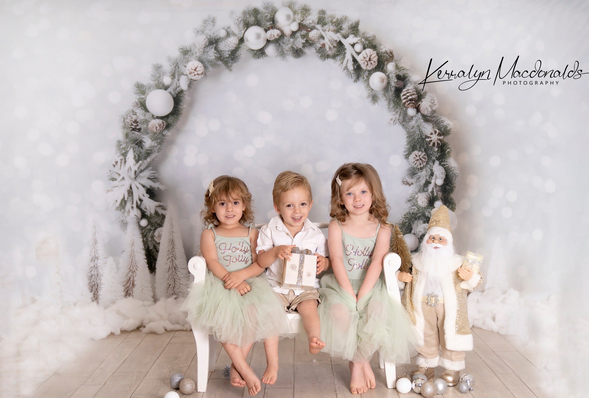Kate White Christmas Arch Bokeh Neon Backdrop for Photography -UK