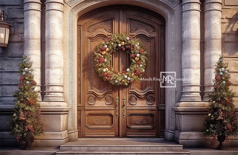 Kate Elegant Christmas Front Door Backdrop Designed by Mandy Ringe Photography -UK