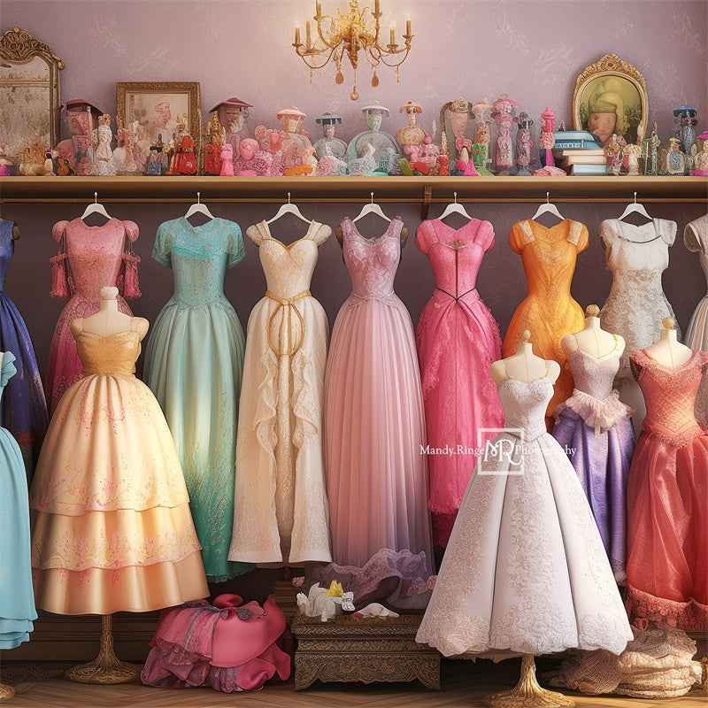 Kate Fairytale Princess Dress Up Closet Backdrop Designed by Mandy Ringe Photography -UK
