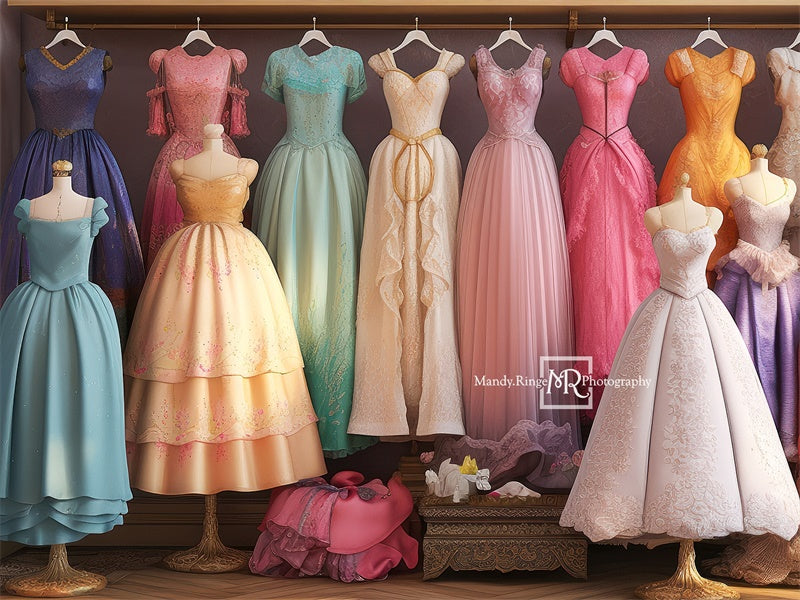 Kate Fairytale Princess Dress Up Closet Backdrop Designed by Mandy Ringe Photography -UK