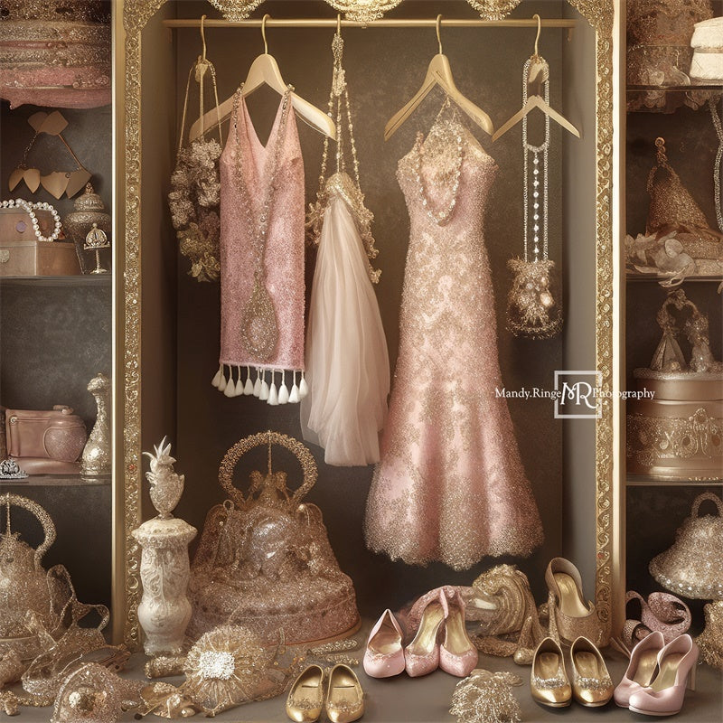 Kate Fancy Princess Dress Up Closet Backdrop Designed by Mandy Ringe Photography -UK