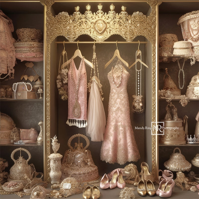 Kate Fancy Princess Dress Up Closet Backdrop Designed by Mandy Ringe Photography -UK