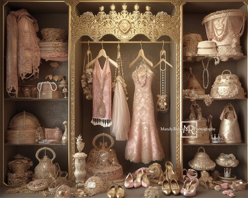 Kate Fancy Princess Dress Up Closet Backdrop Designed by Mandy Ringe Photography -UK