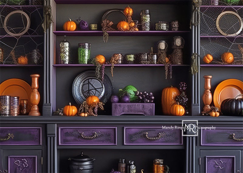 Kate Halloween Kitchen Backdrop Designed by Mandy Ringe Photography
