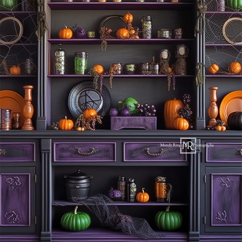 Kate Halloween Kitchen Backdrop Designed by Mandy Ringe Photography