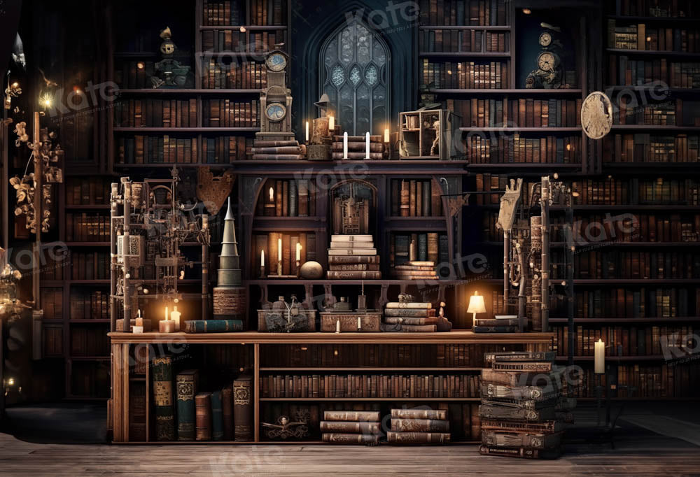 Kate Back to School Bookshelf Magic World Backdrop Designed by Chain Photography -UK