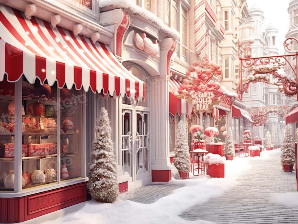 Kate Christmas Winter Snowy Street Backdrop Designed by Chain Photography -UK