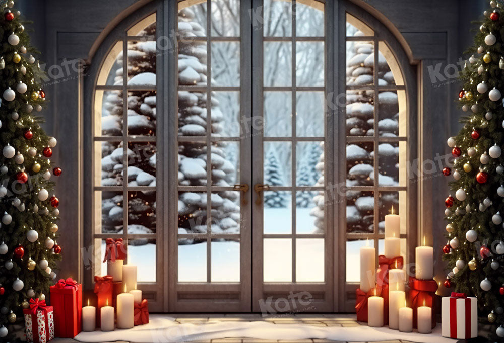 Kate Christmas Window Gifts Tree Backdrop Designed by Emetselch -UK
