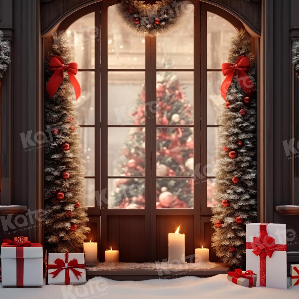 Kate Christmas Store Window Gifts Tree Backdrop Designed by Emetselch -UK