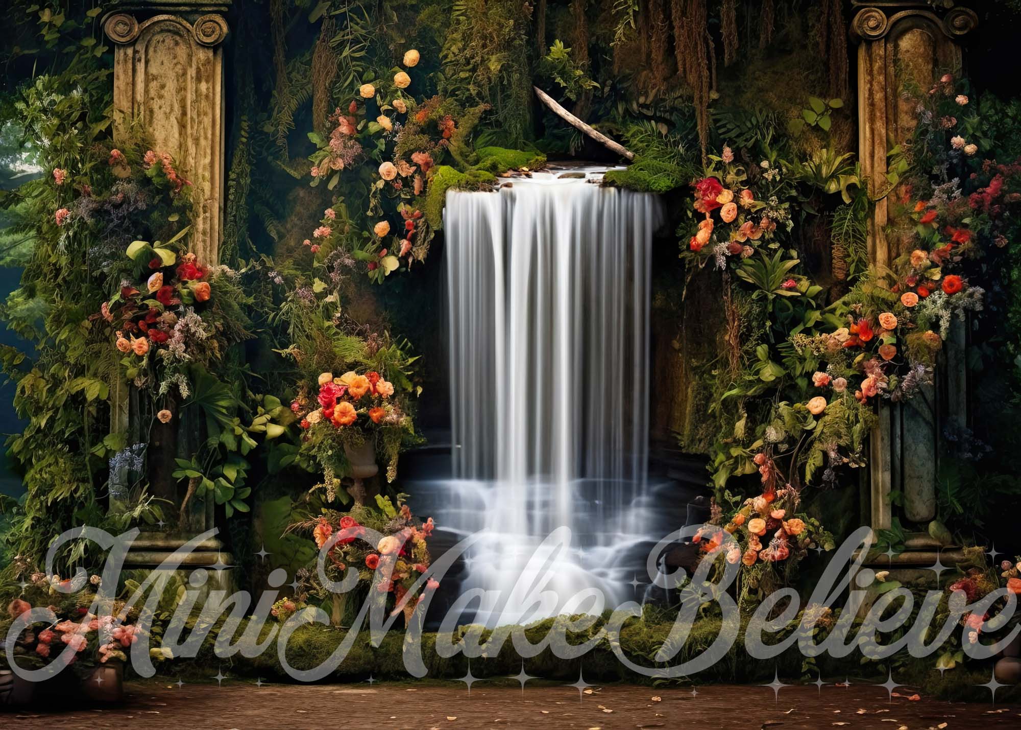 Kate Summer Flowers Waterfall Backdrop Designed by Mini MakeBelieve -UK