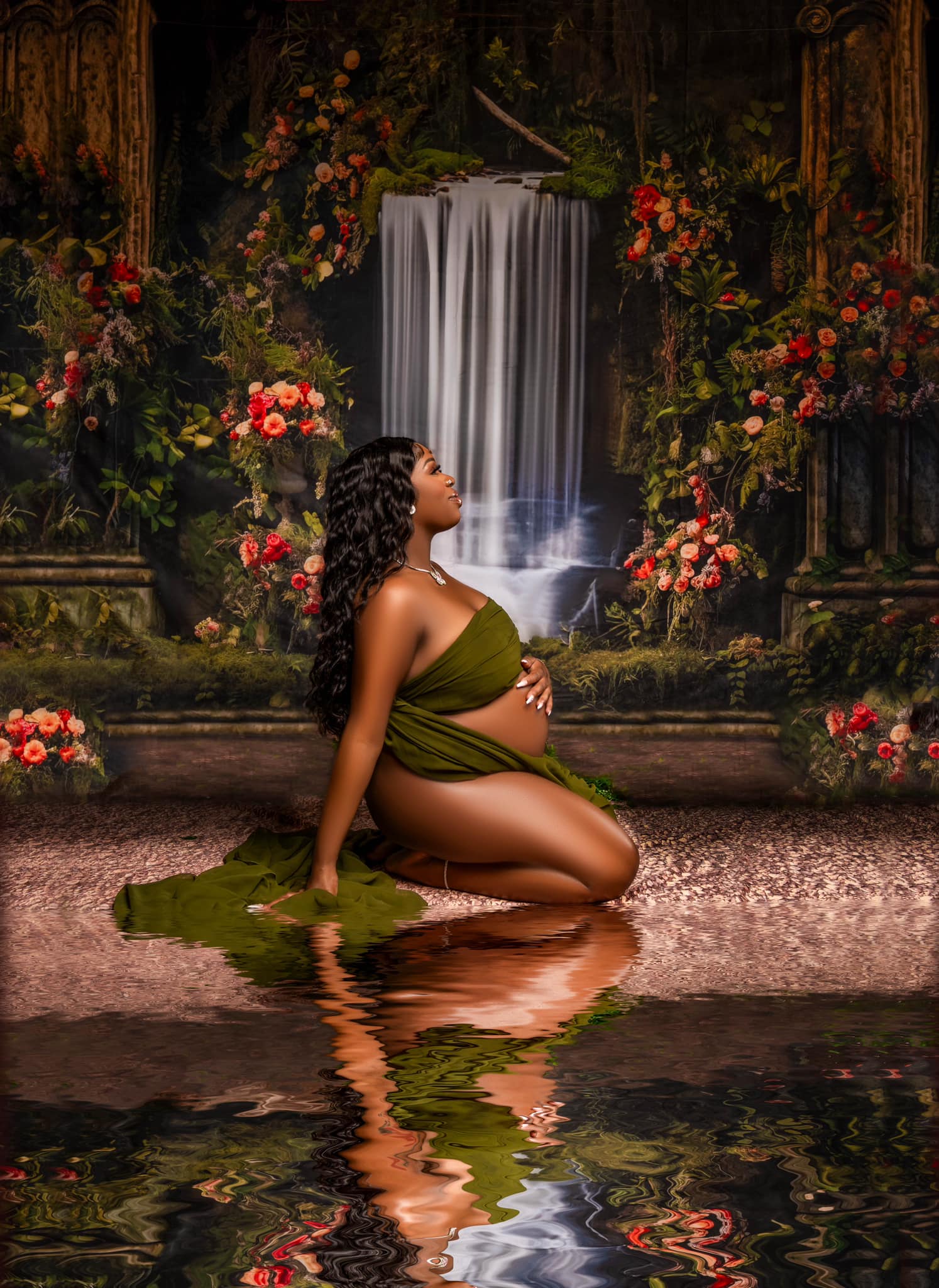 Kate Summer Flowers Waterfall Backdrop Designed by Mini MakeBelieve -UK